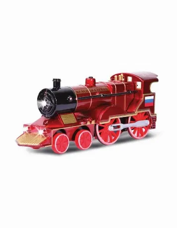 Паровоз металлический инерционный,свет,звук 137239, Технопарк СТ...