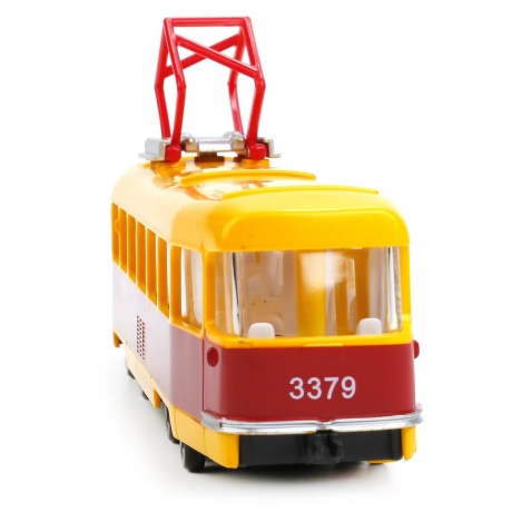Трамвай 23 см пластмассовый,свет+звук,открываются двери 179969, Технопарк СТ12-428-2 - фото 3