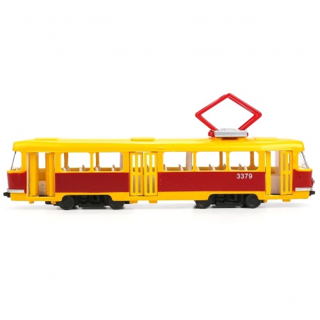 Трамвай 23 см пластмассовый,свет+звук,открываются двери 179969, Технопарк СТ12-428-2 - фото 6