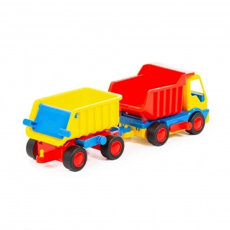 Автомобиль-самосвал "Базик" с прицепом (в сеточке) 9647 - фото 3