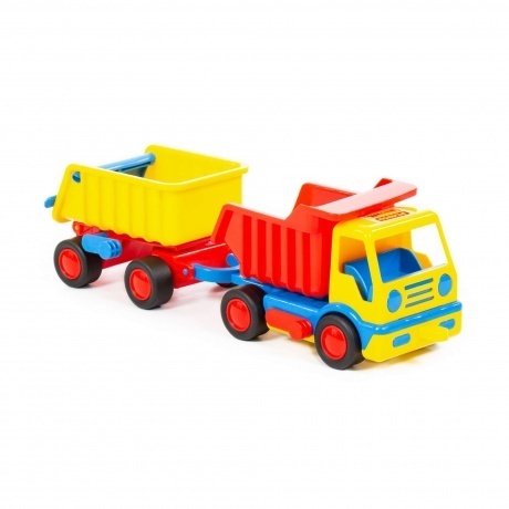 Автомобиль-самосвал "Базик" с прицепом (в сеточке) 9647 - фото 4