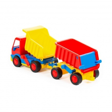 Автомобиль-самосвал "Базик" с прицепом (в сеточке) 9647 - фото 7