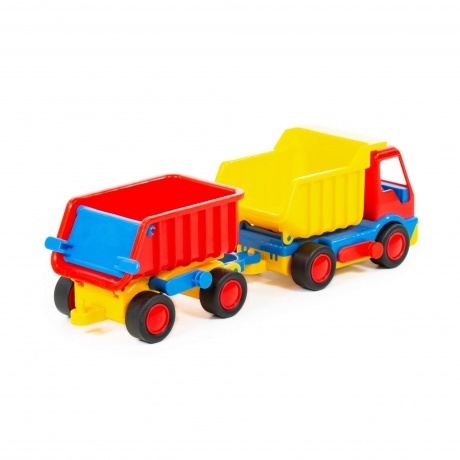 Автомобиль-самосвал "Базик" с прицепом (в сеточке) 9647 - фото 8