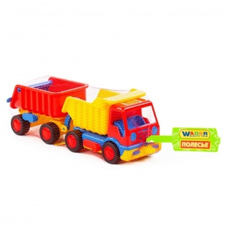 Автомобиль-самосвал "Базик" с прицепом (в сеточке) 9647 - фото 10