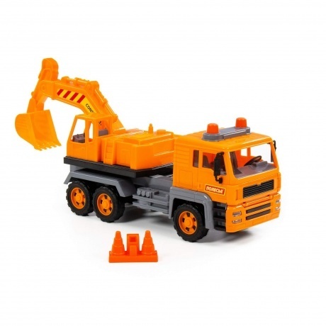 Автомобиль-экскаватор &quot;Алмаз&quot; инерционный (в сеточке) 86709 - фото 5