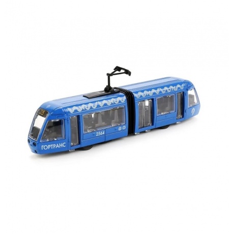 

Технопарк Машина металл.Трамвай новый с гармош.19см 256364 SB-17-51-WB(IC)