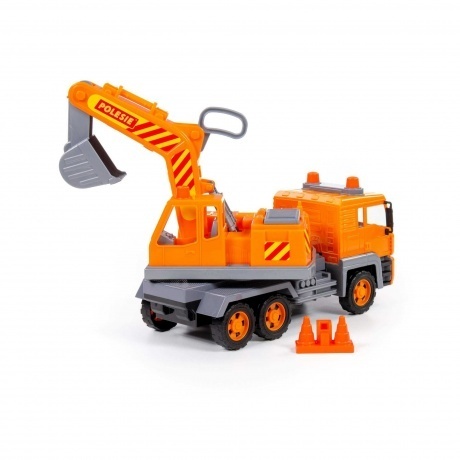 Алмаз, автомобиль-экскаватор №2 инерционный (в сеточке) - фото 4