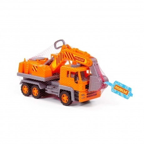 Алмаз, автомобиль-экскаватор №2 инерционный (в сеточке) - фото 6