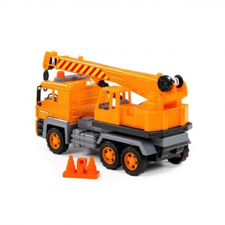 Автомобиль-кран &quot;Алмаз&quot; инерционный (в сеточке) - фото 3