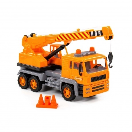 Автомобиль-кран &quot;Алмаз&quot; инерционный (в сеточке) - фото 5