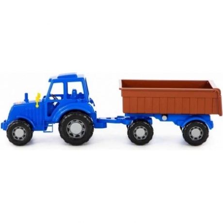 Трактор "Алтай" (синий) с прицепом №1 (в сеточке) - фото 2