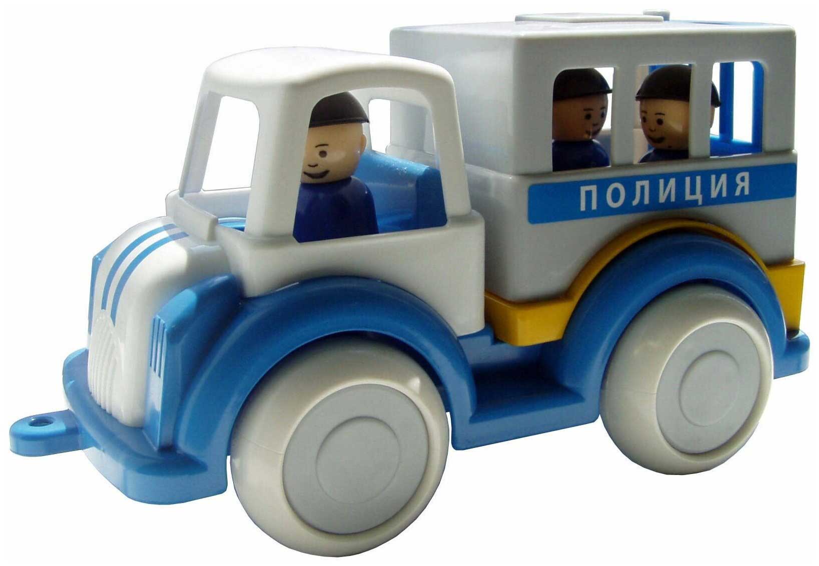 бульдозер форма детский сад с 75 ф 17 5 см голубой Машина Форма Полиция С-161-Ф Детский сад