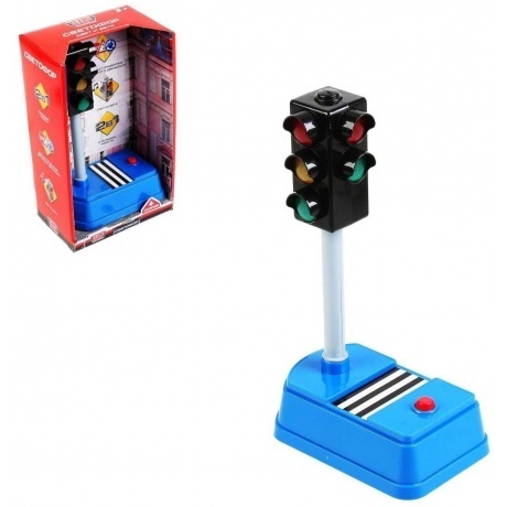 Светофор на бат светзвук 21см артSB-15-01-1-OB 974₽