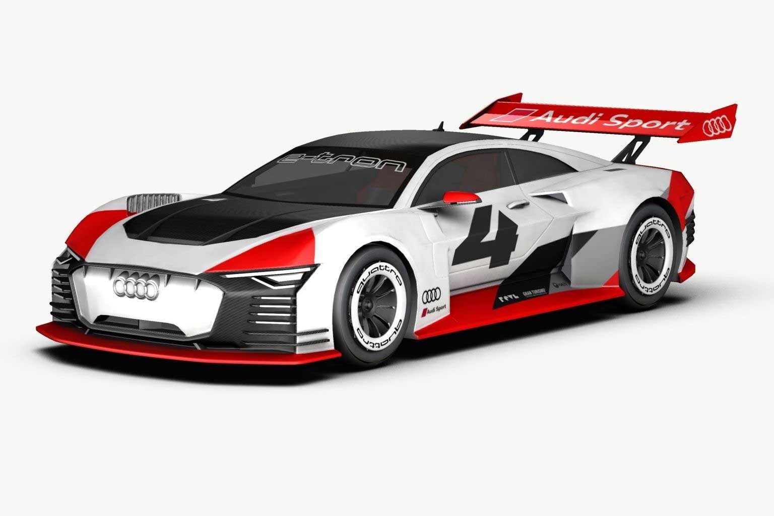 Модель машины Audi E-Tron Gran Turismo Сoncept 1:32 инерционная арт.C309/71385 lego speed ​​​​champions audi s1 ​​e tron quattro гоночная машина игрушечная машина