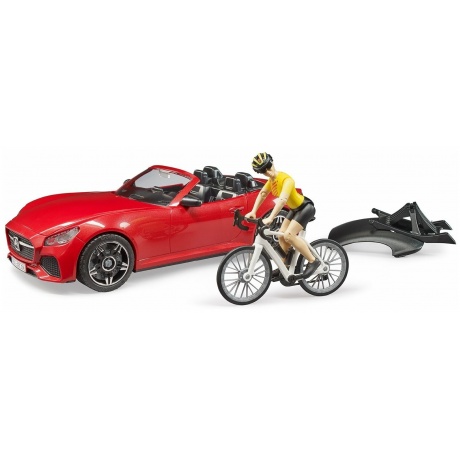 Спортивный автомобиль Roadster с фигуркой и велосипедом 03-485 - фото 1