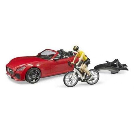 Спортивный автомобиль Roadster с фигуркой и велосипедом 03-485 - фото 6