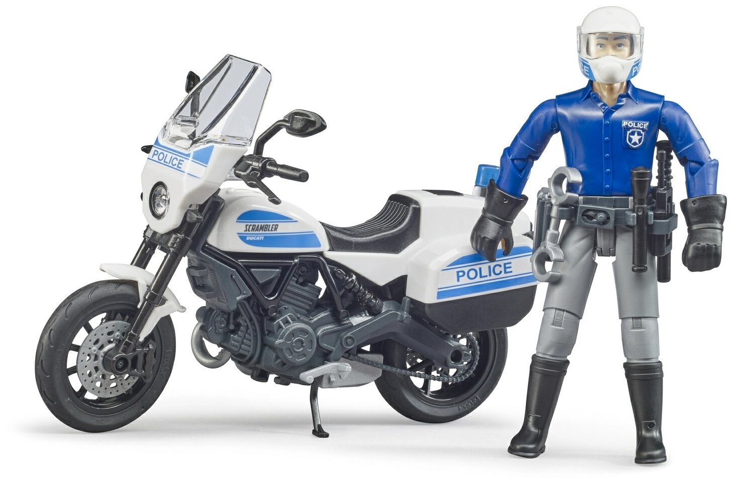 Мотоцикл Scrambler Ducati с фигуркой полицейского 62-731 Bruder - фото 1