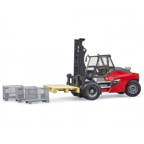 Погрузчик Linde HT160 с 3 паллетами 02-513 Bruder - фото 7