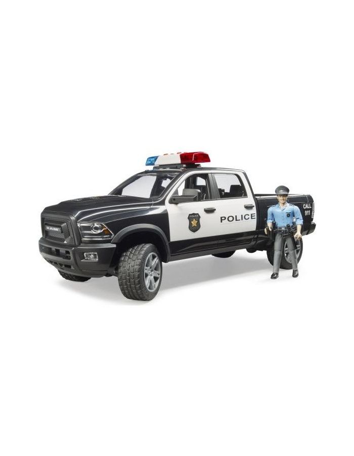 Внедорожник RAM 2500 полицейский с фигуркой Bruder 02505 грузовик bruder ausa 02 449 1 16 26 6 см оранжевый черный