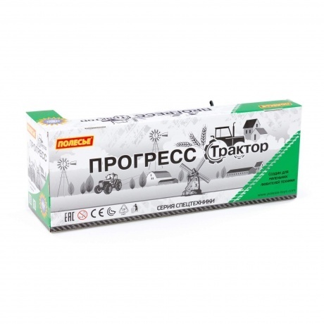 Трактор &quot;Прогресс&quot; с прицепом-цистерной инерционный зеленый 91567 - фото 7