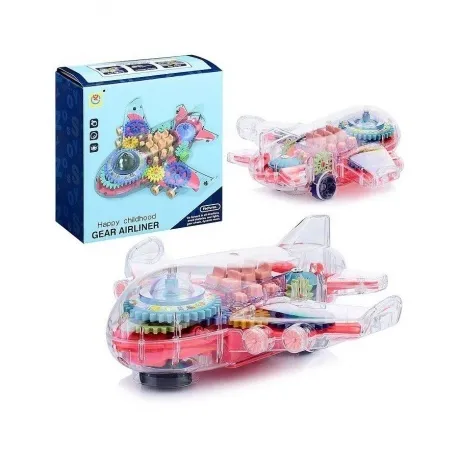 Самолет Gear на батарейках (свет,звук) в коробке 2263