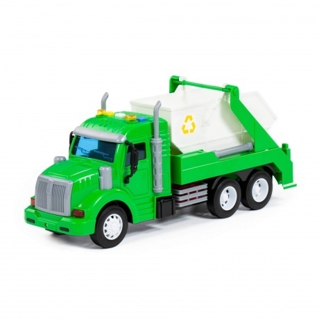 Автомобиль-контейнеровоз "Профи" инерционный зеленый 86259