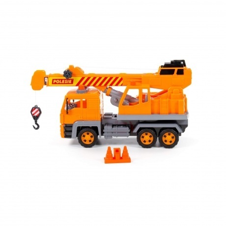Автомобиль-кран №2 "Алмаз" инерционный (в сеточке) 87928 - фото 2