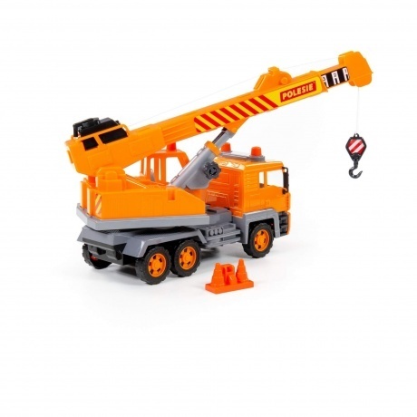 Автомобиль-кран №2 "Алмаз" инерционный (в сеточке) 87928 - фото 4