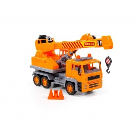 Автомобиль-кран №2 "Алмаз" инерционный (в сеточке) 87928 - фото 5