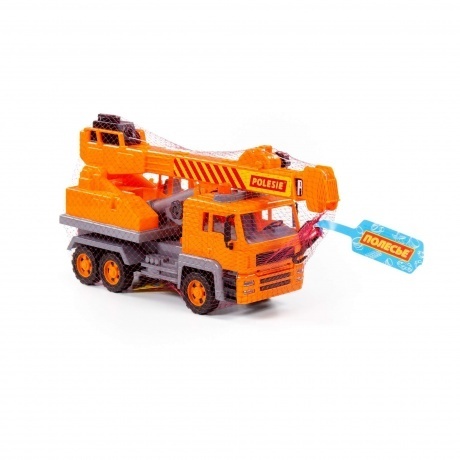 Автомобиль-кран №2 "Алмаз" инерционный (в сеточке) 87928 - фото 6