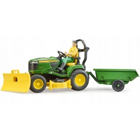 Bruder 62104 "Трактор John Deere с прицепом и фигуркой" (фикс. ц...