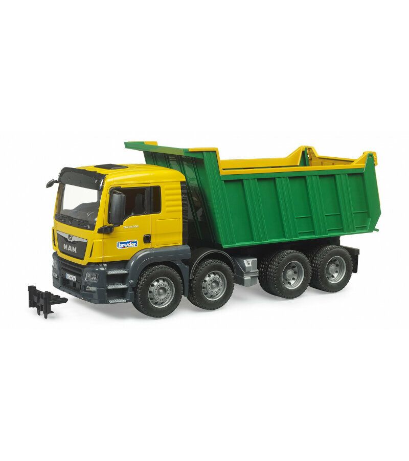 Bruder 03766 Самосвал MAN TGS (цвет желт. зеленый) (фикс. цена) /2 игрушка машинка мусоровоз man tgs