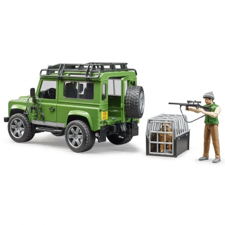 Bruder 02587 &quot;Внедорожник Land Rover Defender&quot; с фигуркой и собакой (фикс. цена) - фото 4