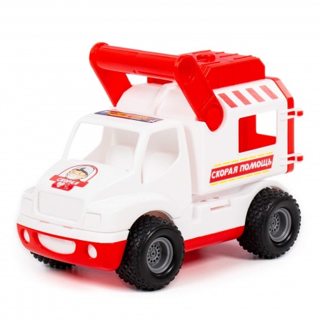 Машинки Полесье "КонсТрак-скорая помощь" (в сеточке)