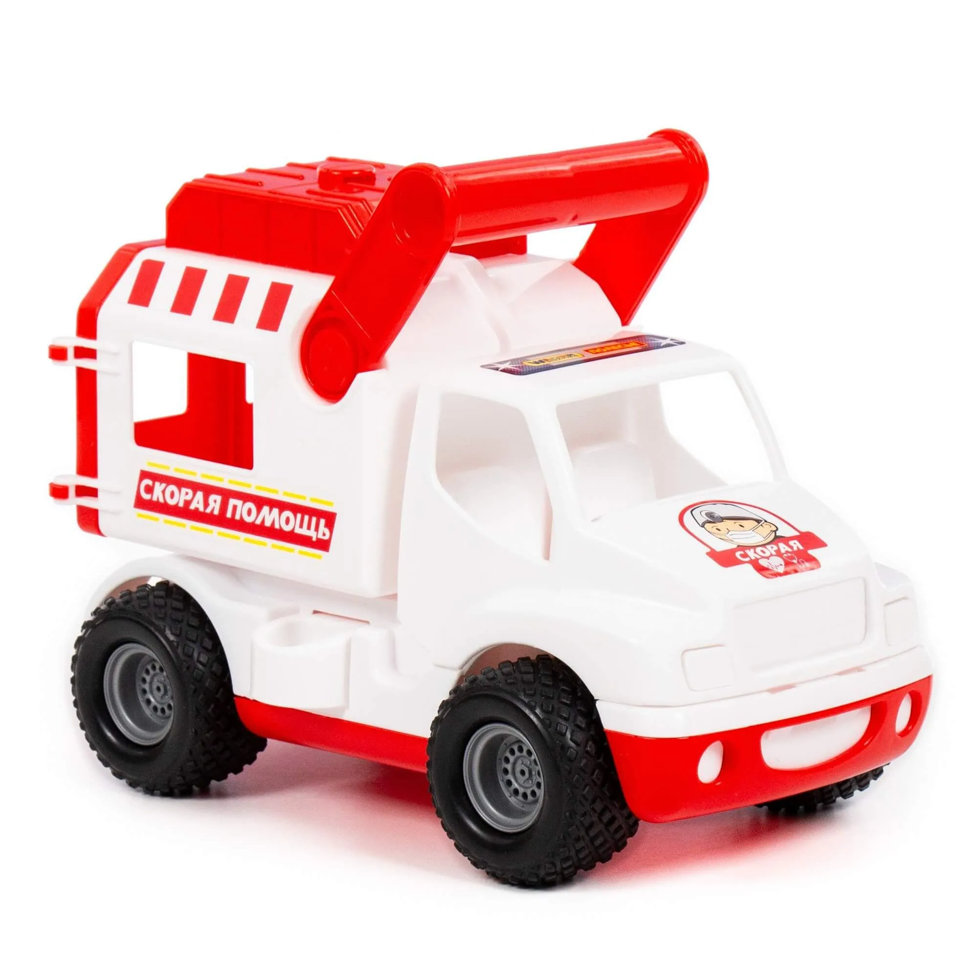 Машинки Полесье "КонсТрак-скорая помощь" (в сеточке) - фото 4