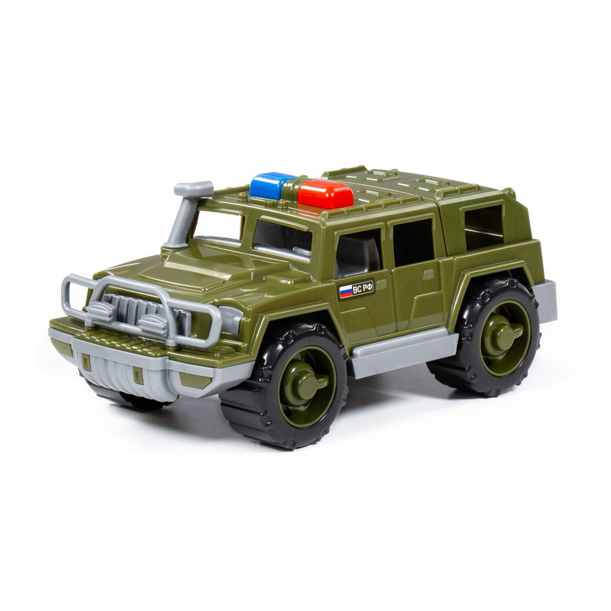 джип патрульный защитник игрушечный автомобиль полесье 63595 Машинки Полесье джип военный патрульный Защитник (в сеточке)