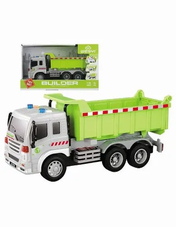 Грузовой автомобиль 1:16 инерционный на батарейках(свет,звук )са...