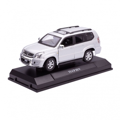 Модель Cararama 1:24 "Toyota Land Cruiser Prado SUV" металл. серебристая арт,30188 - фото 2