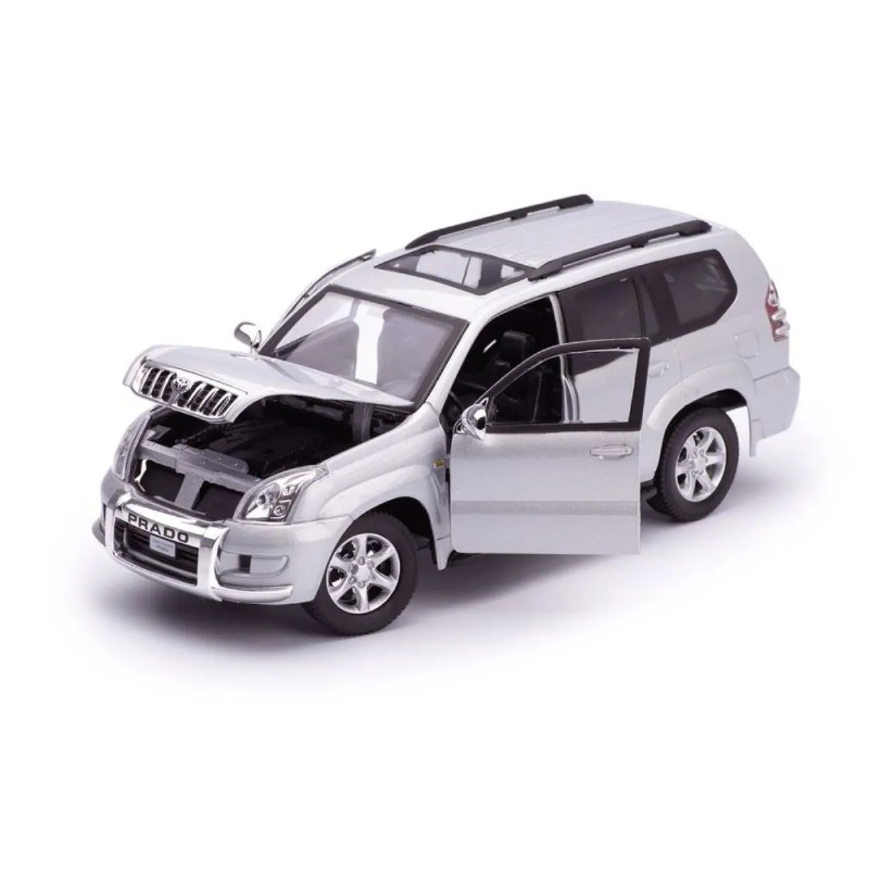 Модель Cararama 1:24 "Toyota Land Cruiser Prado SUV" металл. серебристая арт,30188 - фото 3