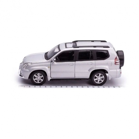 Модель Cararama 1:24 "Toyota Land Cruiser Prado SUV" металл. серебристая арт,30188 - фото 5