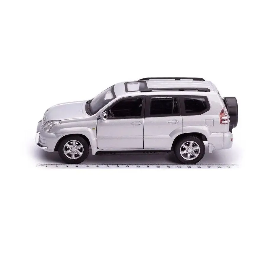 Модель Cararama 1:24 "Toyota Land Cruiser Prado SUV" металл. серебристая арт,30188 - фото 5