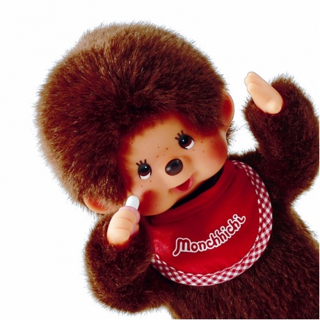 Мягкая игрушка Monchhichi 20 см мальчик в красном слюнявчике - фото 5