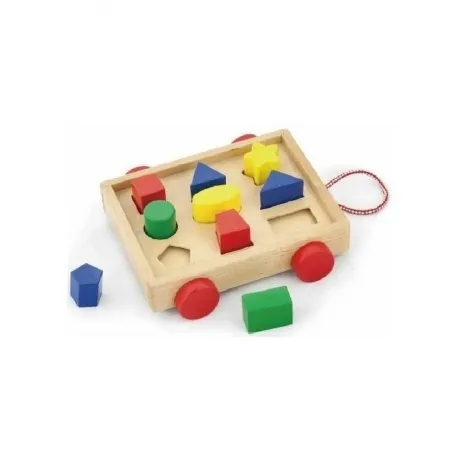 Каталка-сортер на веревке в коробке VIGA 58583