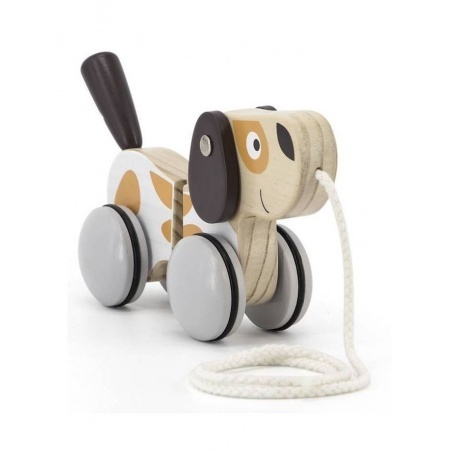 Каталка на веревке "Щенок" в коробке 44043