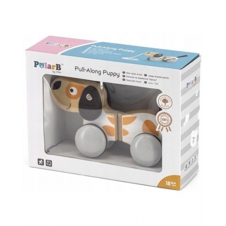 Каталка на веревке "Щенок" в коробке 44043 - фото 2