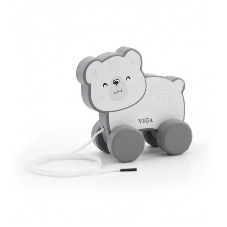 Каталка на веревке Белый медведь в коробке 44001 690₽