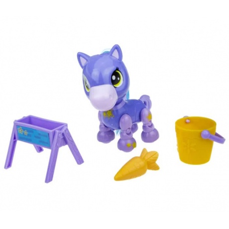 Игрушка интерактивная 1TOY Robo Pets Игривый пони, фиолетовый - фото 2
