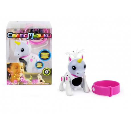 Интерактивная игрушка 1TOY "Светомузики" Единорог. - фото 1