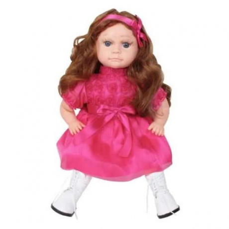 Интерактивная кукла &quot;Алё, Лёля!&quot; 25х14х50 см., шатенка с кудрявыми волосами, работает от батареек 3хАА 1,5В (не вкл.), кор. 22х12,5х45 см. - фото 2