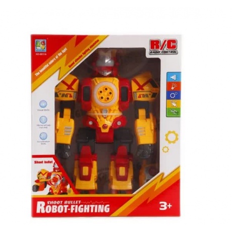 Робот Robot-Fighting на РУ (звук,свет,движения)в коробке стрельба пулями(8шт),вращение,танец,хотьба,скольжение KD-8811B - фото 6